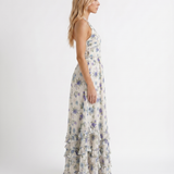 Vestido largo con volantes Bianca - Bruma de jardín