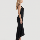 Vestido largo de corsé Carisia - Negro