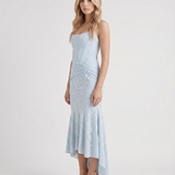 Vestido largo de corsé Carisia - Azul claro
