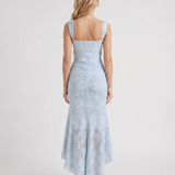 Vestido largo de corsé Carisia - Azul claro