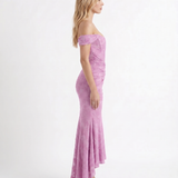 Vestido largo de corsé Carisia - Rosa
