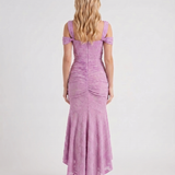 Vestido largo de corsé Carisia - Rosa