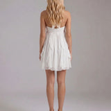Vestido corto halter Catherine - Blanco
