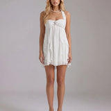 Vestido corto halter Catherine - Blanco