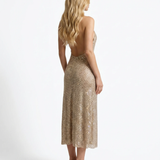 Vestido midi de lentejuelas Emily - Oro rosa